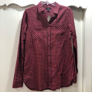 J. Crew Boy Shirt Mini Buffalo Check Tall Tunic